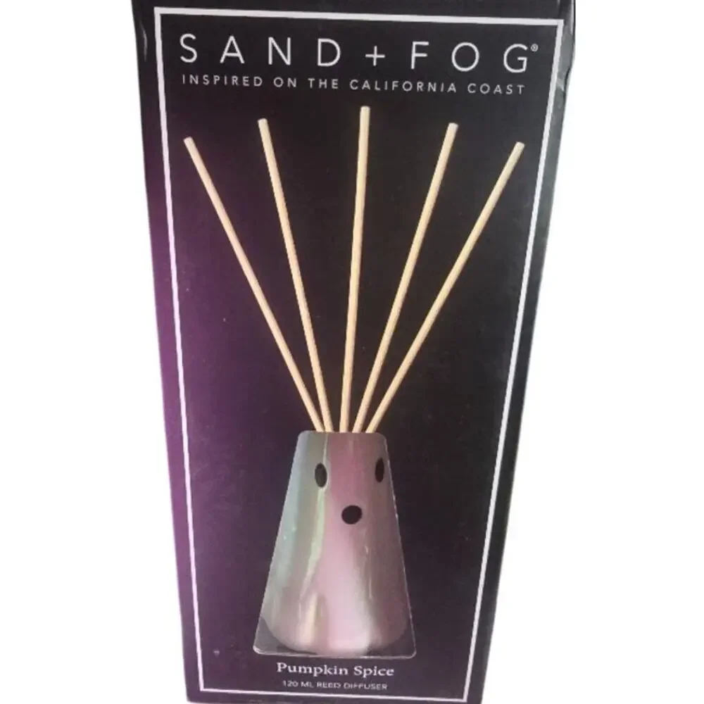 Sand + Fog Spooky Ghost Ceramic Reed Diffuser - Pumpkin Spice (NIB)